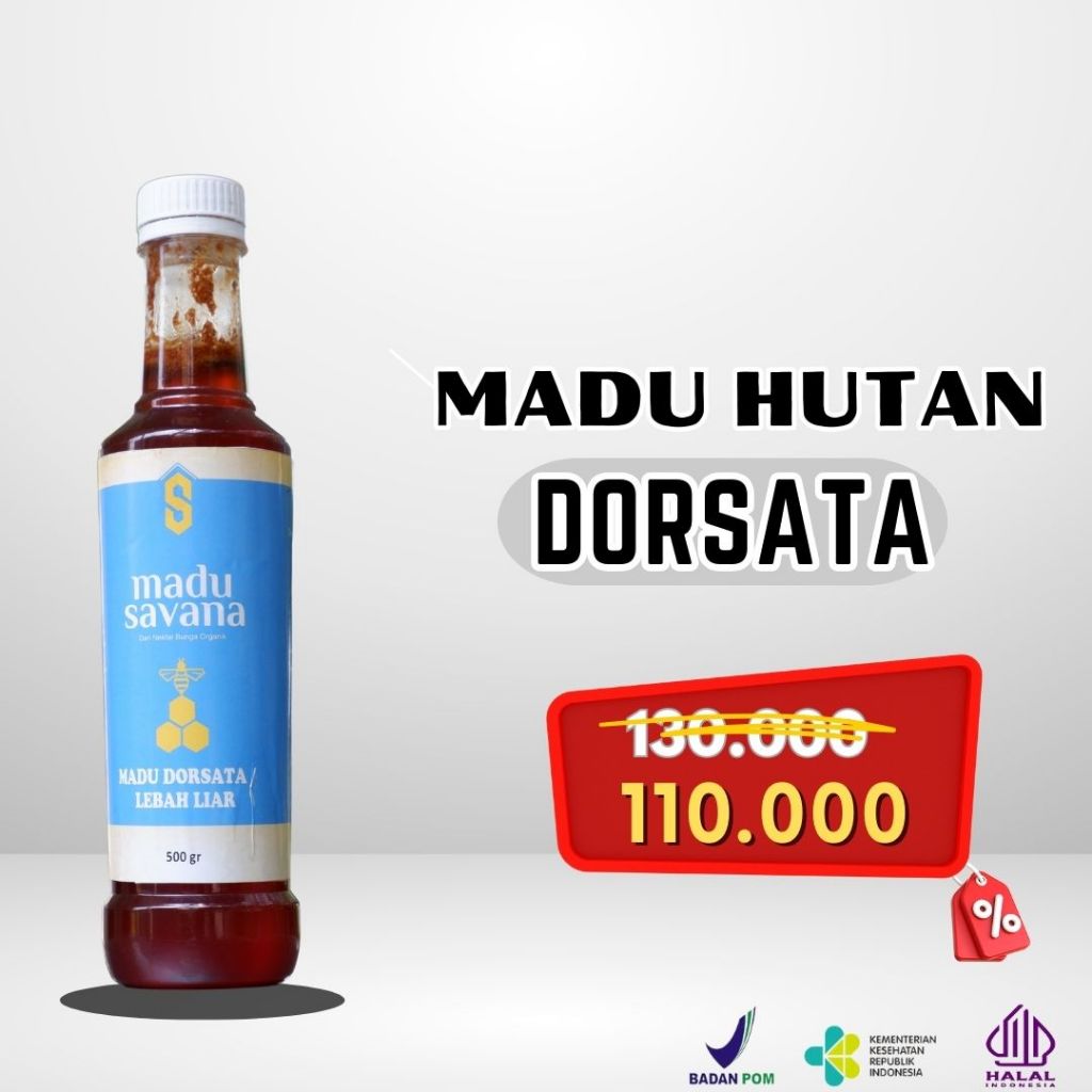 

PROMO MADU SAVANA MURNI MADU HUTAN LEBAH DORSATA 500GR 100% RAW HONEY BPOM