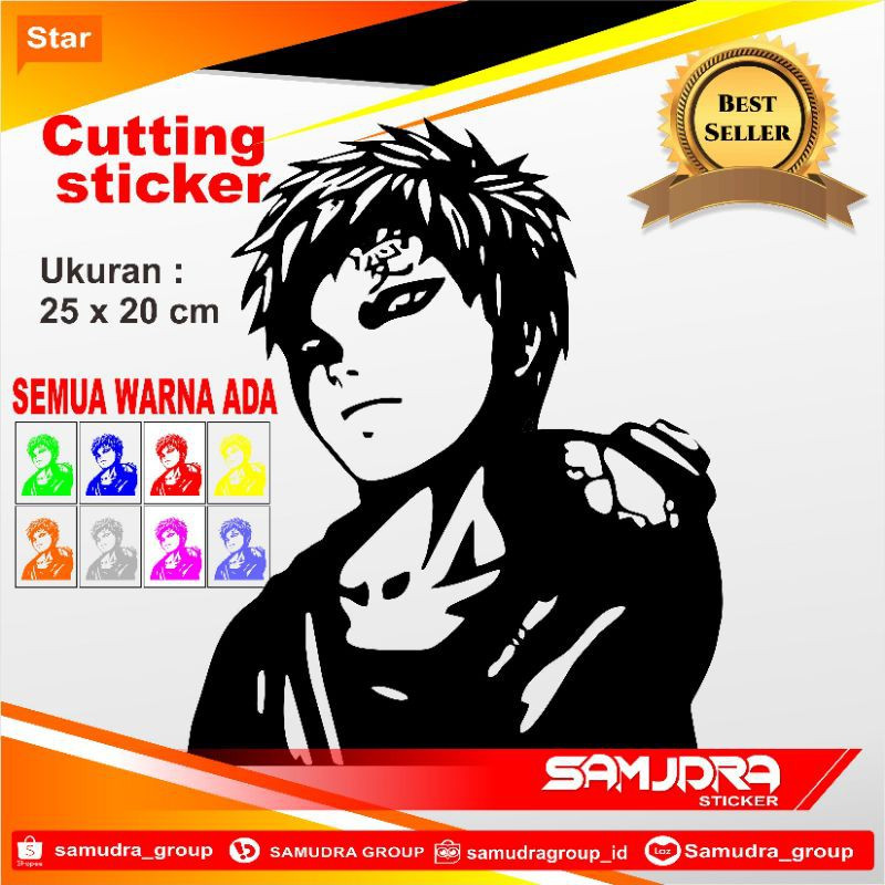 Cutting sticker Gaara naruto variasi body/bemper dan kaca mobil keren