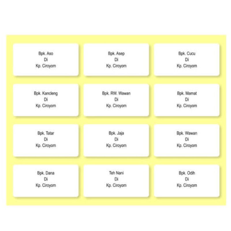 Jasa Cetak Label Undangan