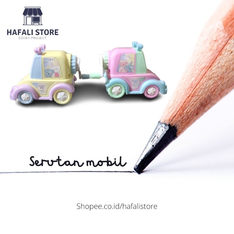 

serutan/kerikan pensil berbentuk mobilan