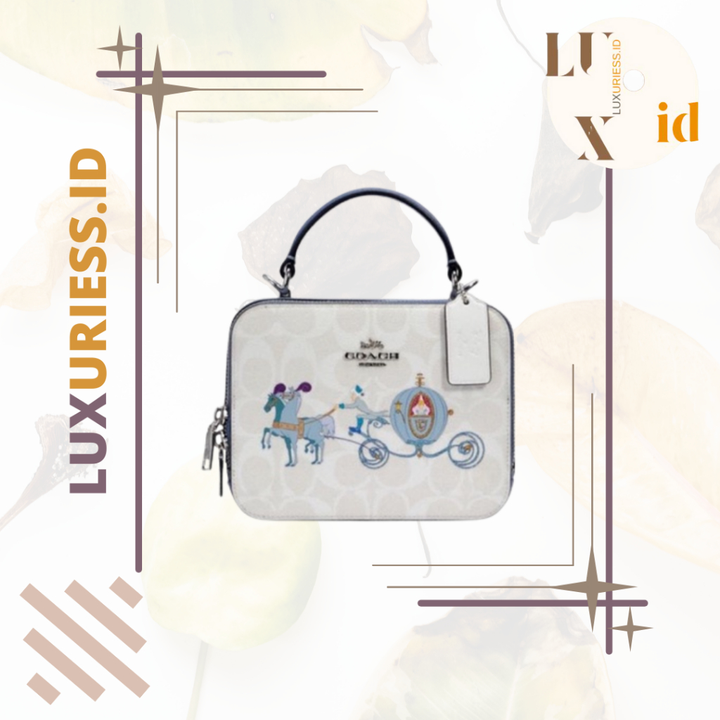 COACH X DISNEY BOX CROSSBODY IN SIGNATURE WITH CINDERELLA