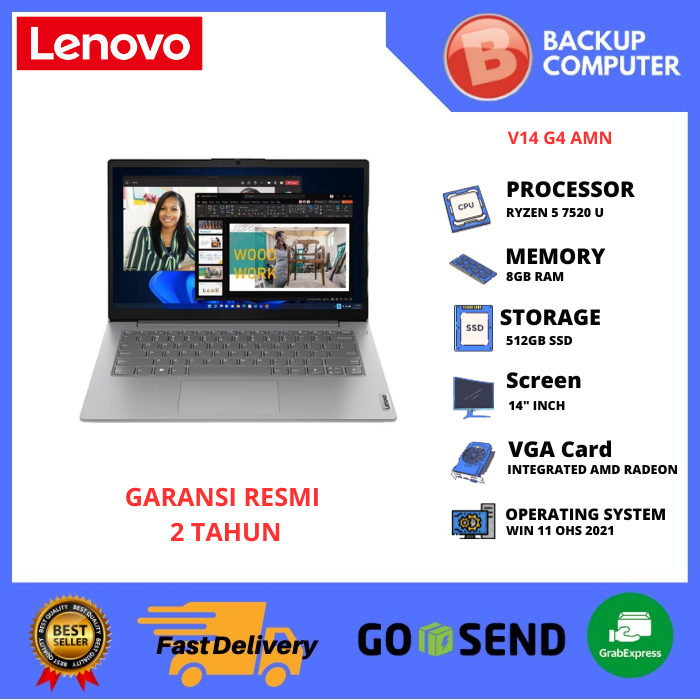 LAPTOP LENOVO V14 G4 AMN 82YT000GID RYZEN 7 7520U 8GB RAM