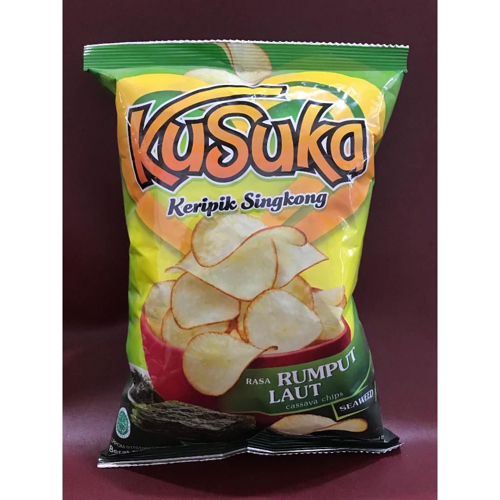 

Kusuka Keripik Singkong Rasa Rumput Laut 60g - Keripik Cassava Chips Seaweed Kusuka