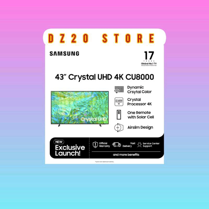 SAMSUNG 50CU8000 LED SMART TV 4K UHD 50 INCH UA50CU8000