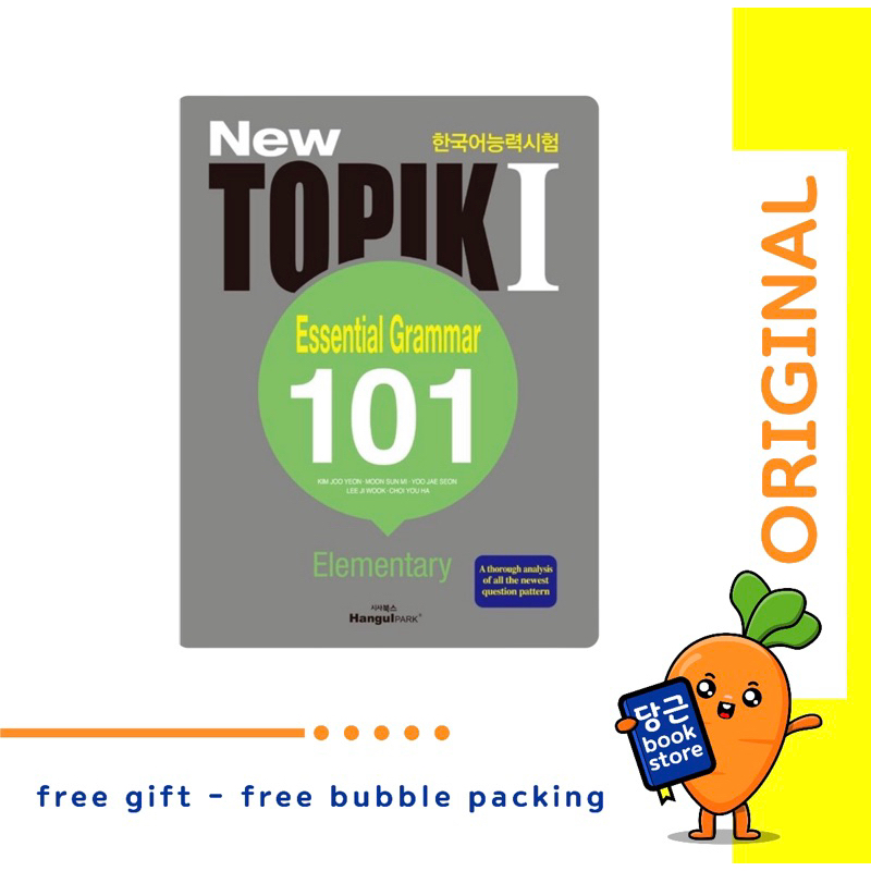 Buku Belajar Bahasa Korea Panduan TOPIK I Essential Grammar 101