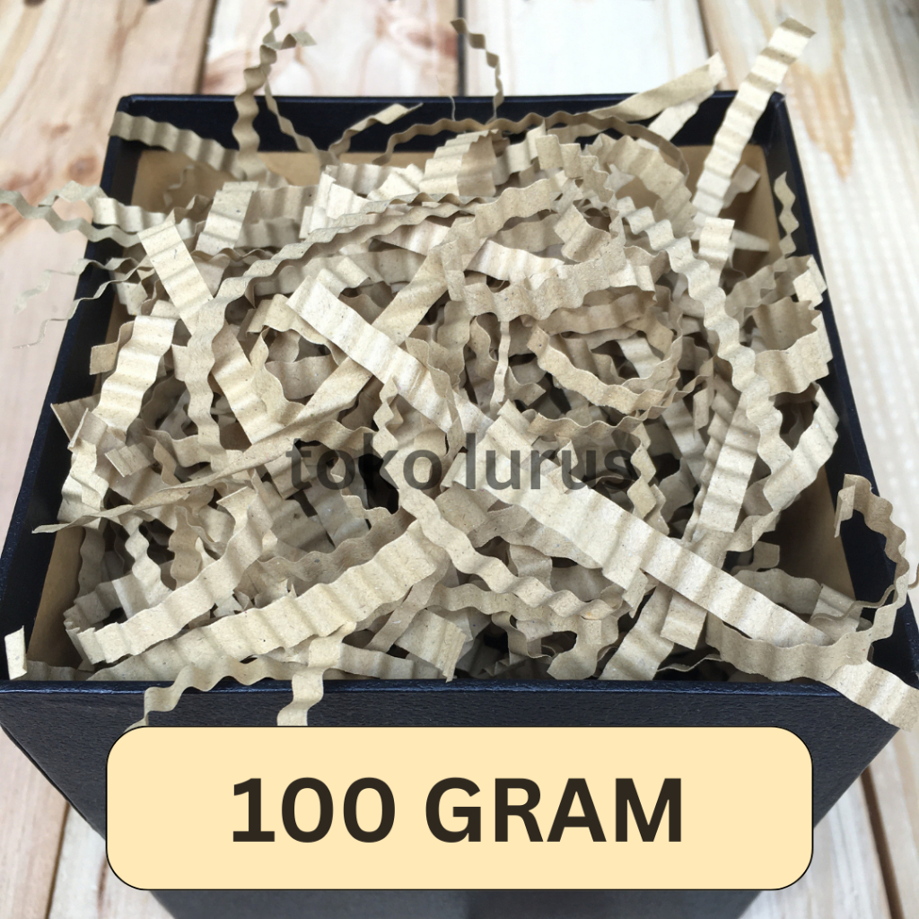 

Shredded Paper Keriting Samson Coklat 100 Gram cocok untuk Hampers