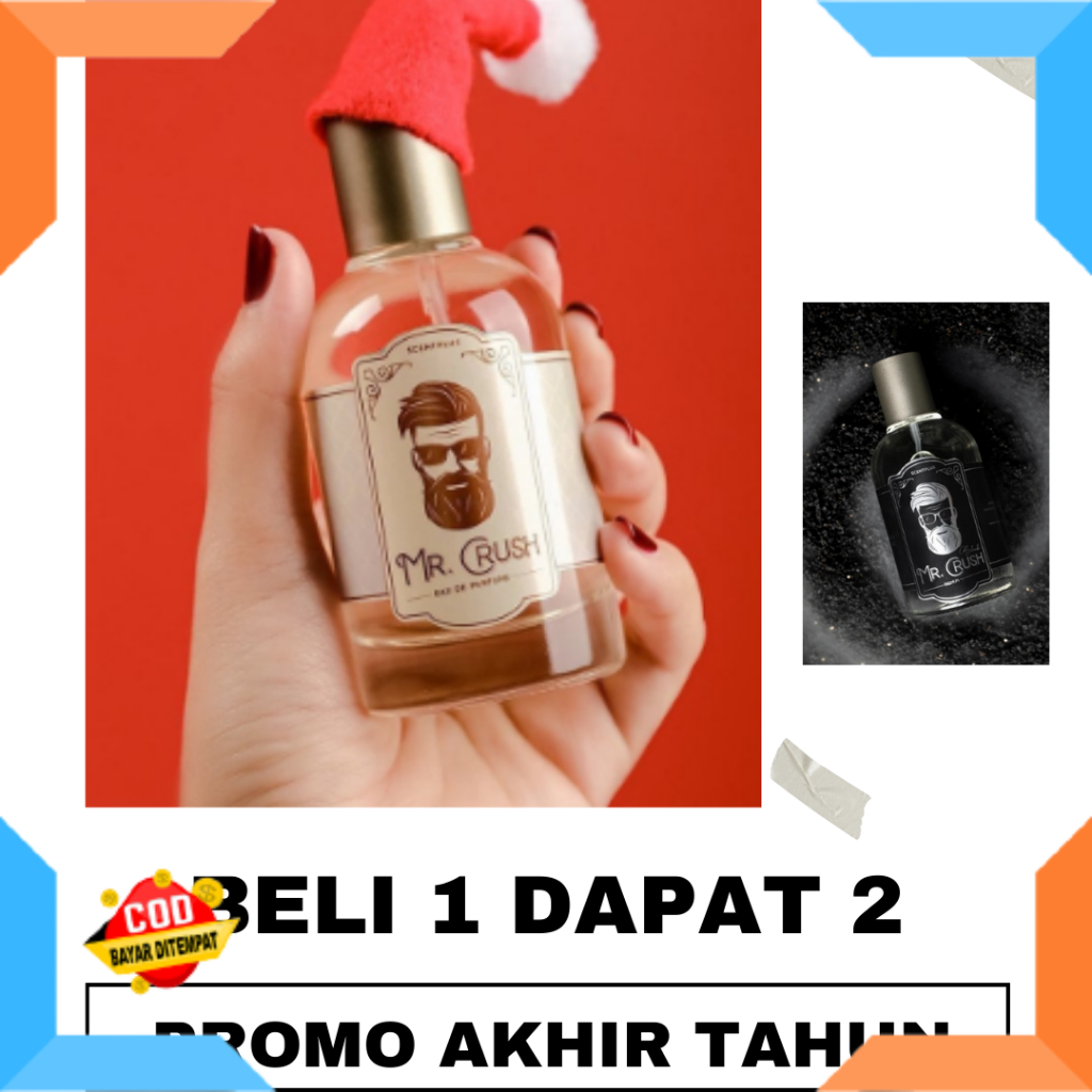 PROMO BELI 1 DAPAT 2PCS / Parfum MR CRUSH HRNY STAYCATION BLACK 30ml Eau De Perfume Parfum Pria Taha