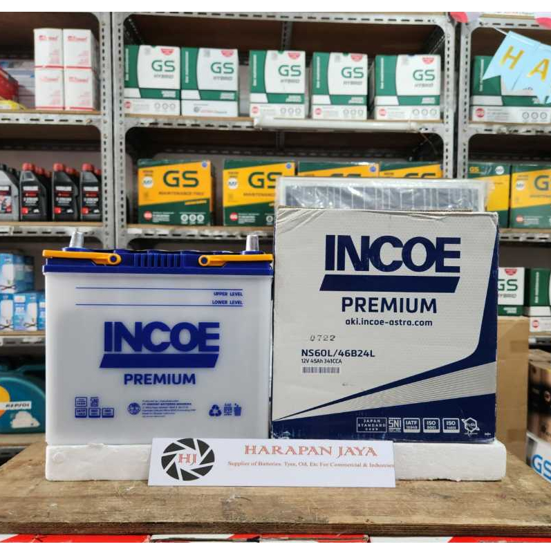 AKI MOBIL INCOE PREMIUM 46B24L / NS60L (45AH) BASAH