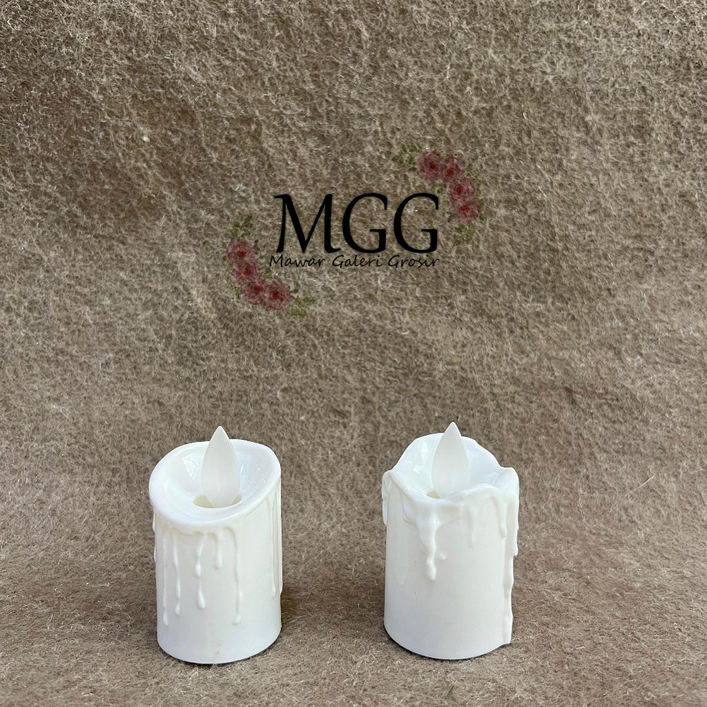 Lilin Led Mini Plastic (Satuan) Candle Dekorasi Plastic Untuk Cafe Gereja