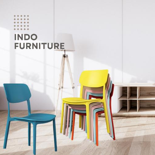 IF OFFICE CHAIR - PP Nordic Candy Chair Kursi Cafe Kursi Plastik Kursi Santai Kursi Taman Kursi Ruan
