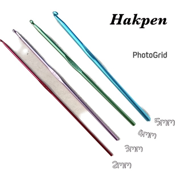 jarum hakpen rajut 2mm 3mm 4mm 5mm