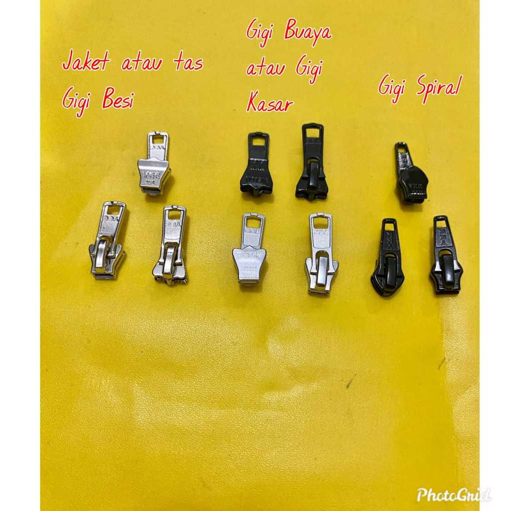 Kepala Resleting Jaket Zipper Head Kepala Zipper YEE Vislon No 5 Nikel Silver / KEPALA RESLETING VIS