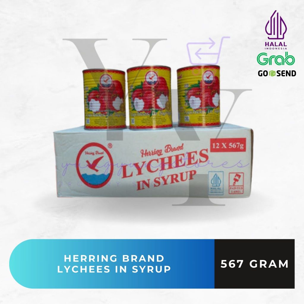 

1 Dus Isi 12 Kaleng Leci / Lychees In Syrup Herring Brand 567 gram
