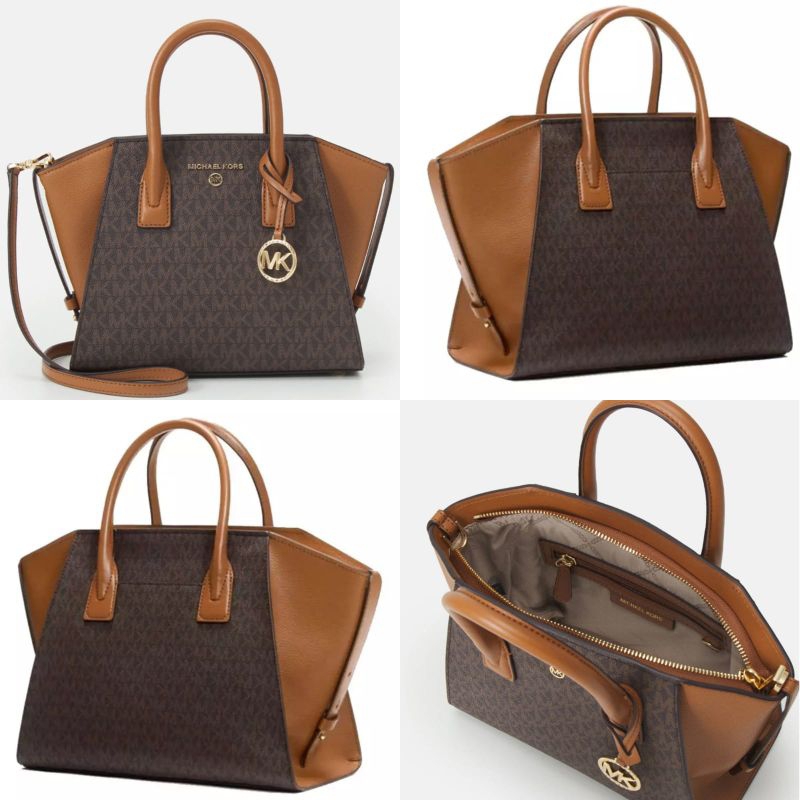 Mk Avril large top zip travel Brown