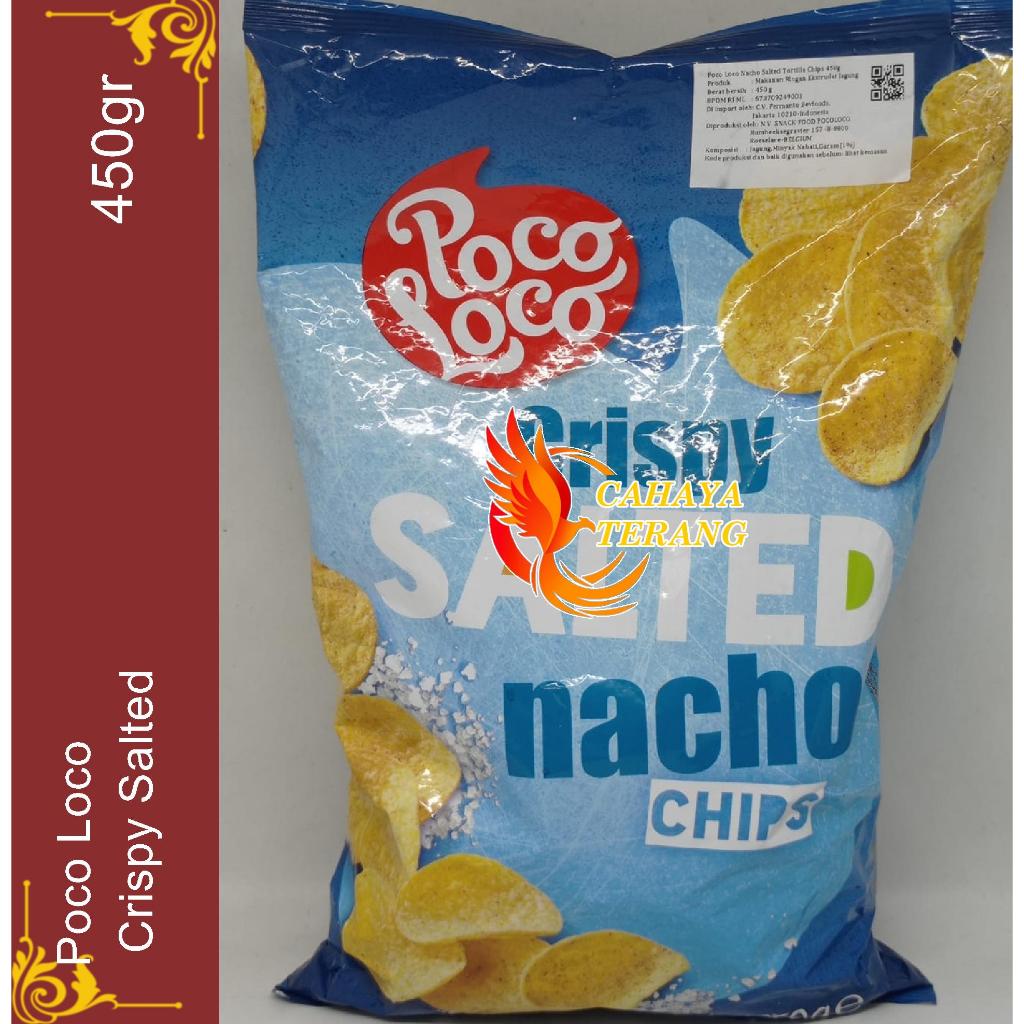 Poco Loco Crispy Salted Nachos Tortilla Chips 450 gr | Keripik Jagung Asin Nacho