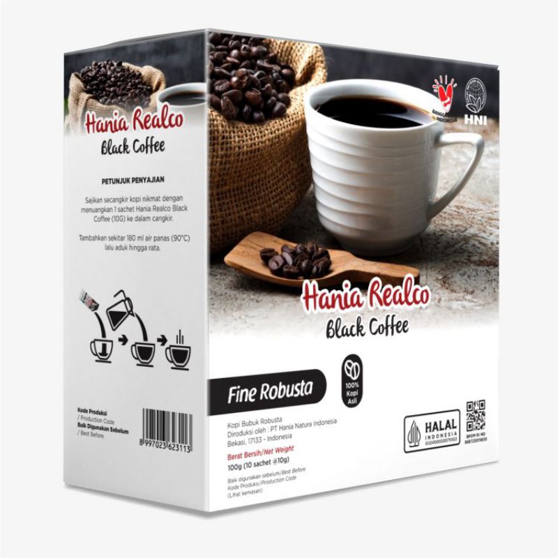 

REALCO BLACK COFFEE | 100℅ Kopi Bubuk Robusta