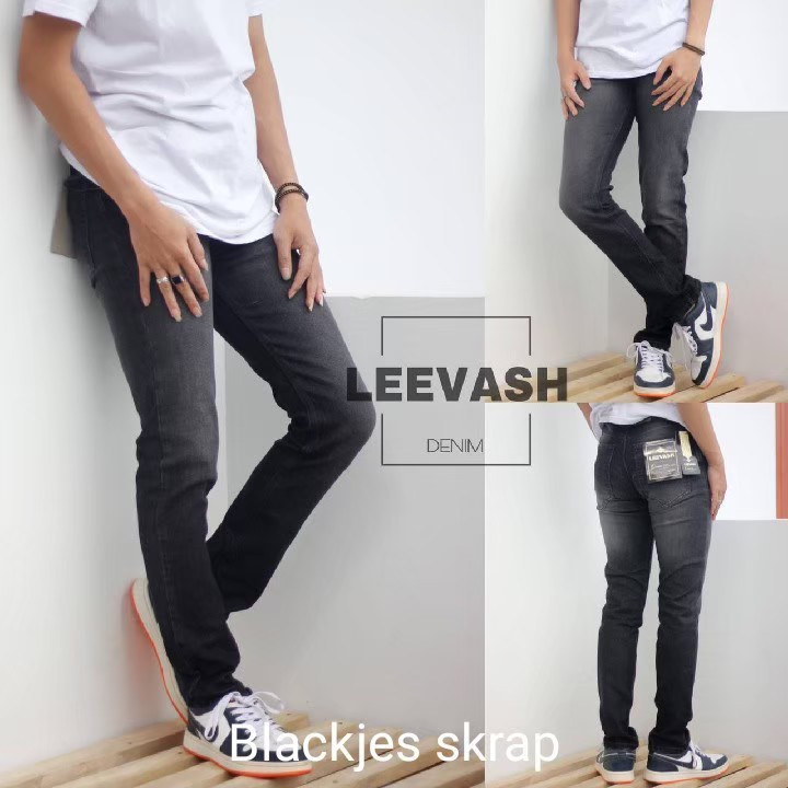Daffa_store99 Celana Jeans Pria Slim Fit Streetch Original New LEEVASH / Celana Pria Jeans