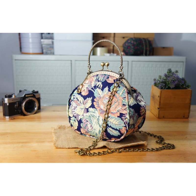 Floly Frame Bag / Tas Behel Vintage / Tas Frame / Tas Behel Bunga