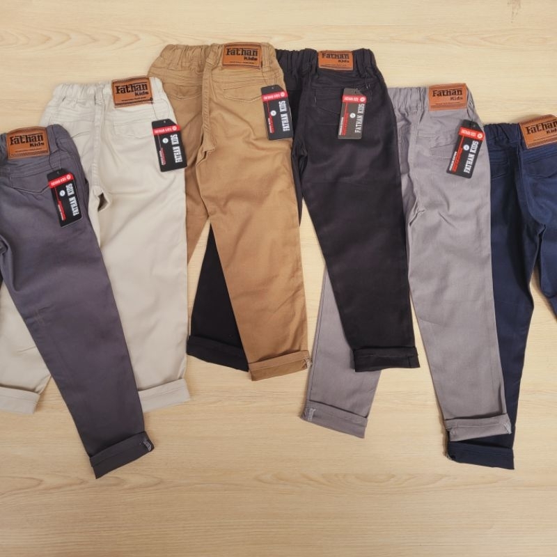 Celana Chinos Anak Cowok Terbaru 4 - 13 tahun Chinos Panjang Anak Laki Laki Terlaris