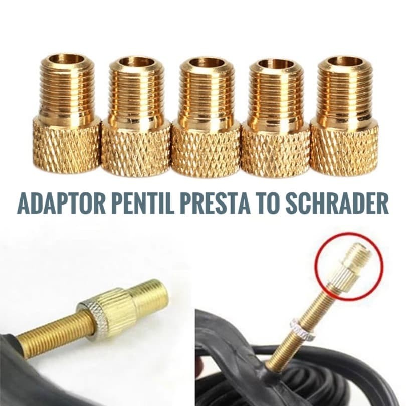 Adaptor pompa sepeda fixie balap dan lipat dengan tipe ban dalam pentil presta panjang new