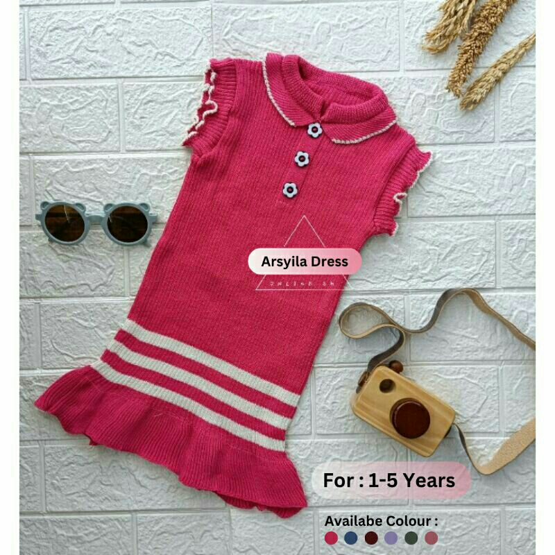 Dress Rajut Anak Perempuan 1 5 Tahun Arsyila Dress