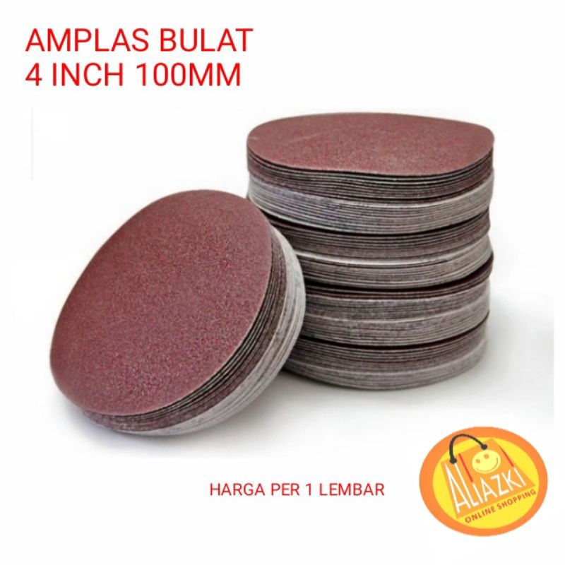 Amplas Gerinda Bulat 4 inc - Ampelas Bulat 100 mm - Amplas Grinda Bulat  Kasar Dan Halus