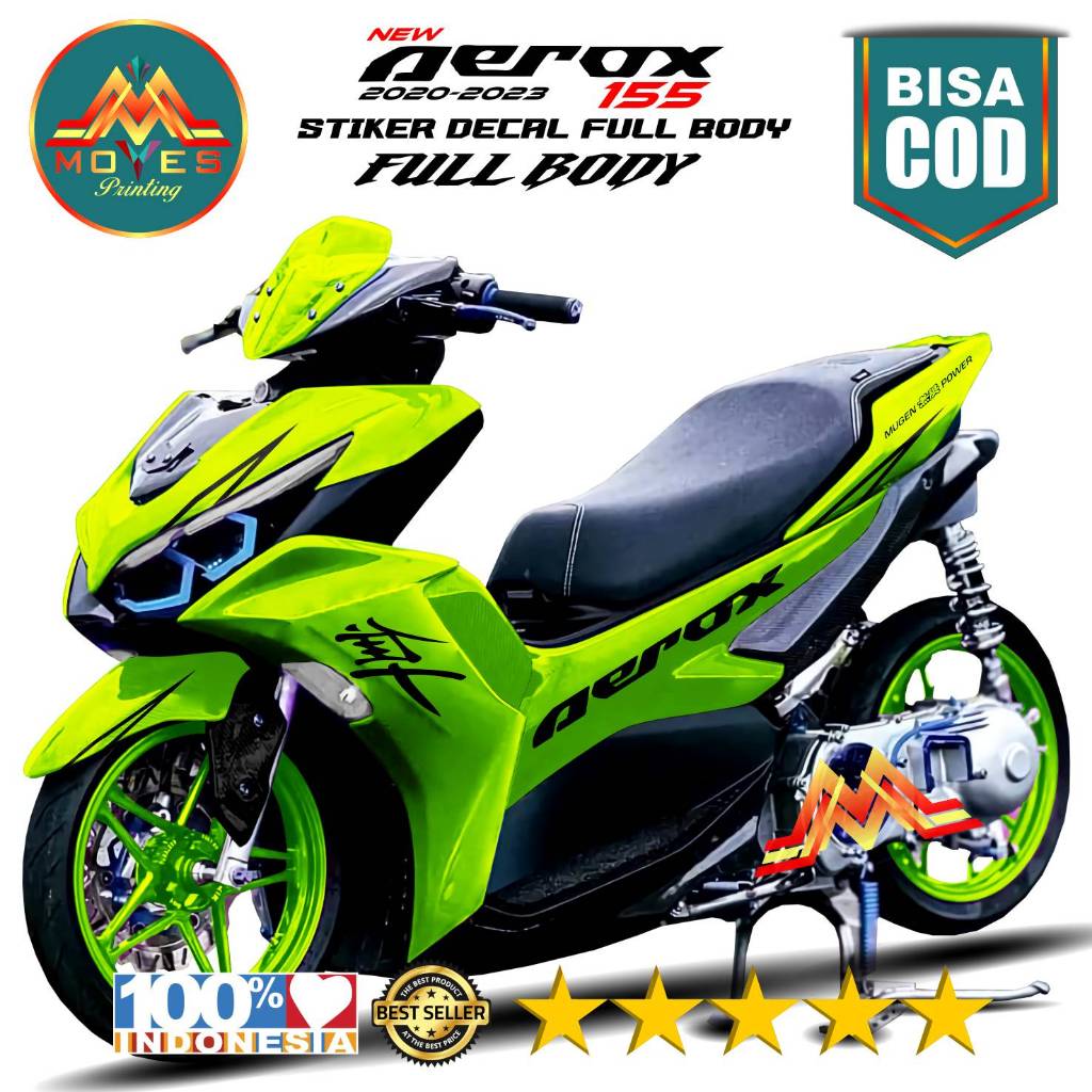 Decal Sticker Variasi Fullbody Aerox 155 New POLOSAN Racing - Dekal Stiker Aerox New Decal Stiker Mo