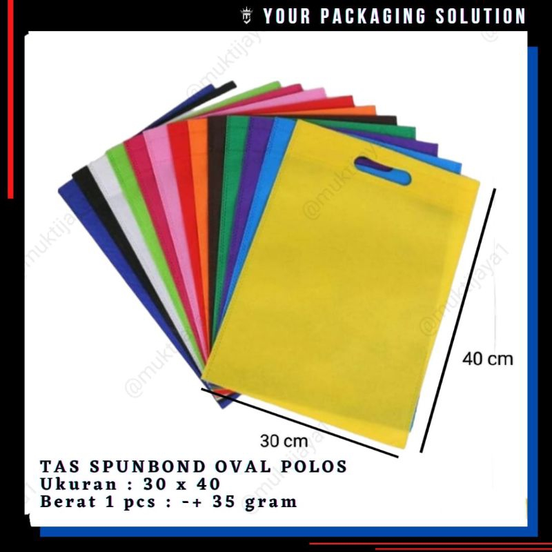 

TAS OVAL POLOS 30x40cm ll Spunbond ll Goodie Bag ll Tas Kain ll Tas Kado ll Tas Berkat
