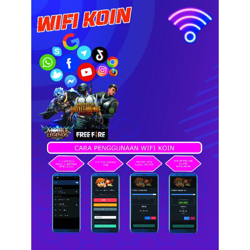 WIFI KOIN TANPA MIKROTIK DAN AKSESPOIN KHUSUS REQUEST
