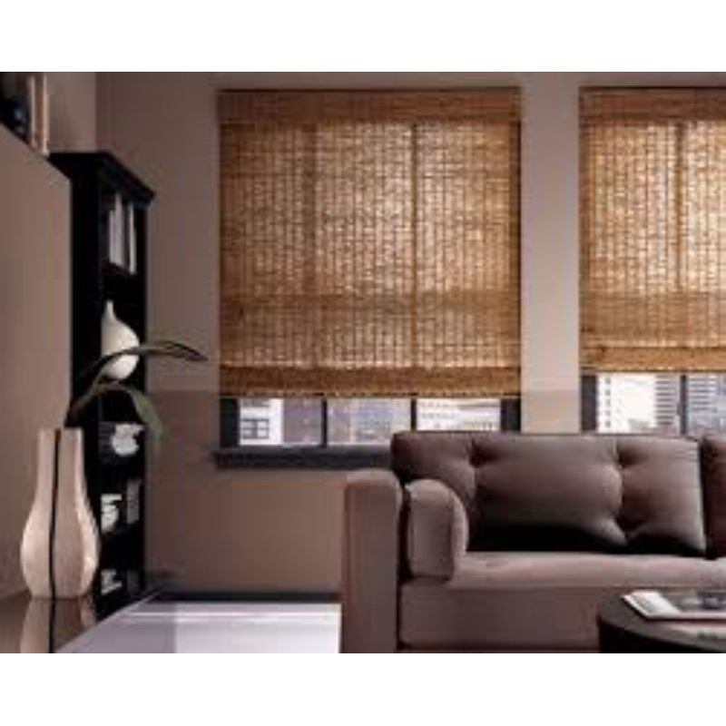 Tirai Lidi Bambu/Tirai Bambu Gulung/Tirai jendela Uk Lebar 50cm