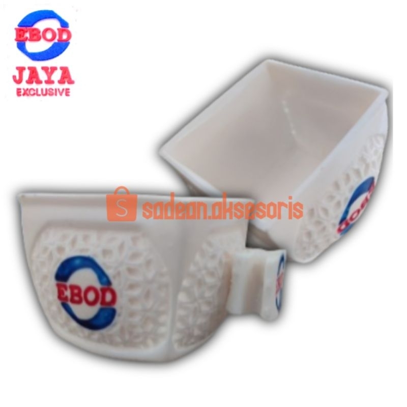 CEPUK CANGKIR FIBER KOTAK EBOD JAYA WADAH PAKAN MINUM BURUNG