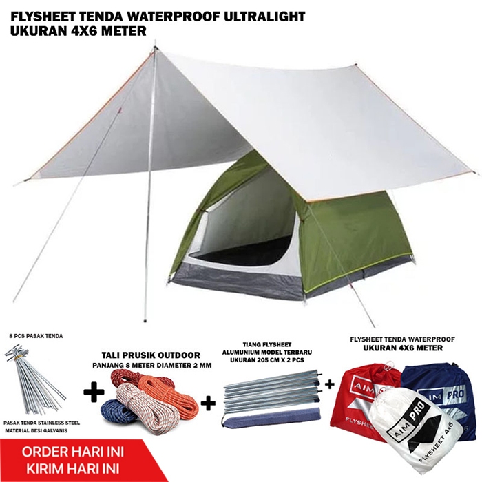 Flysheet 4x6 6x4 Meter Ultralight Waterproof