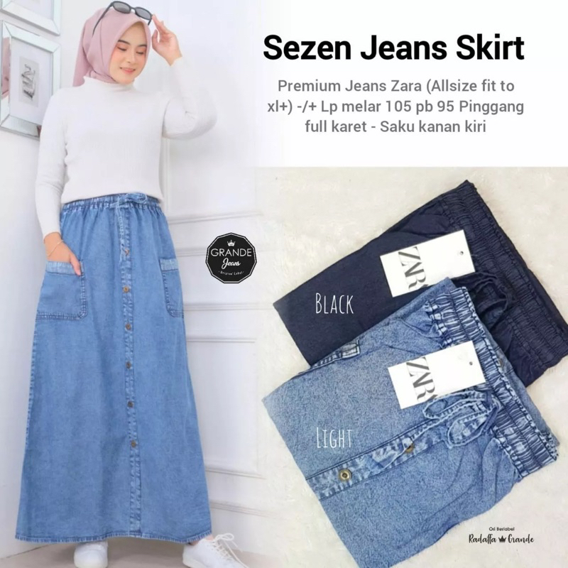 Sezen Jeans Skirt by Grande