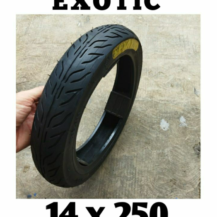 Paling Laku ban luar selis sepeda listrik tubbles 14 x 250 Exotic.