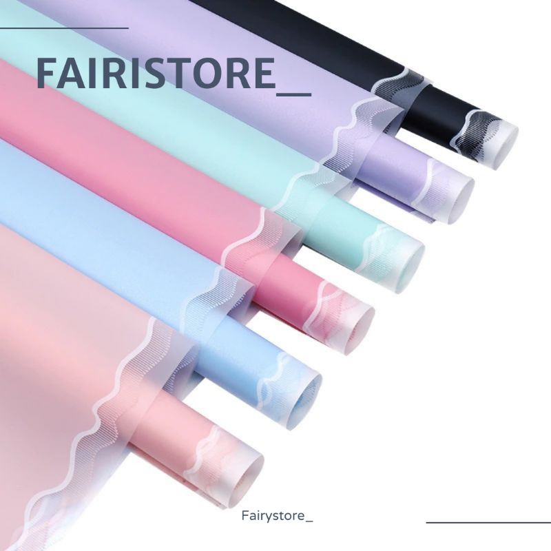 

Kertas Bunga Korean Candy Wavy List Kertas Buket Bunga Wrapping Paper (58×58) — K49