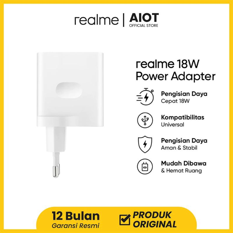 Realme 18 Watt Power Adaptor (White)