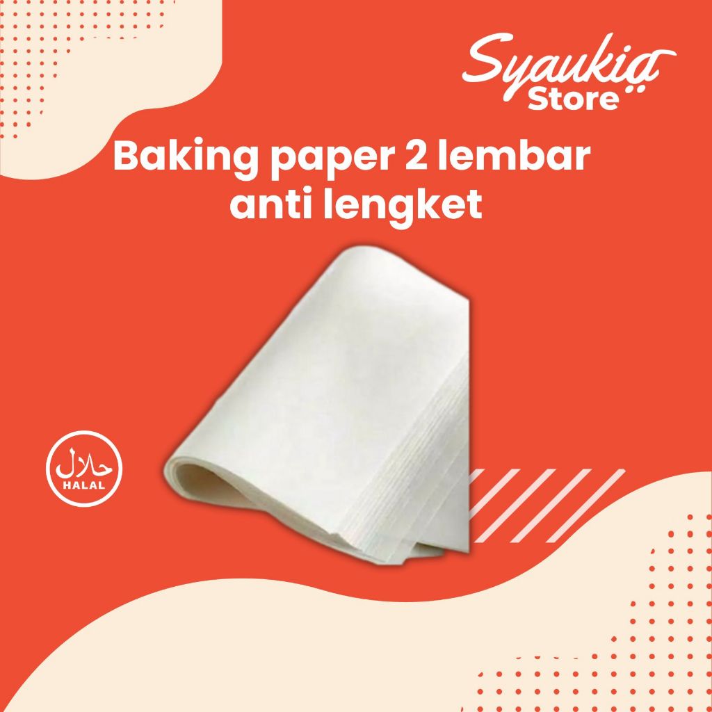 Baking paper 2 lembar anti lengket panjang 40*60 cm