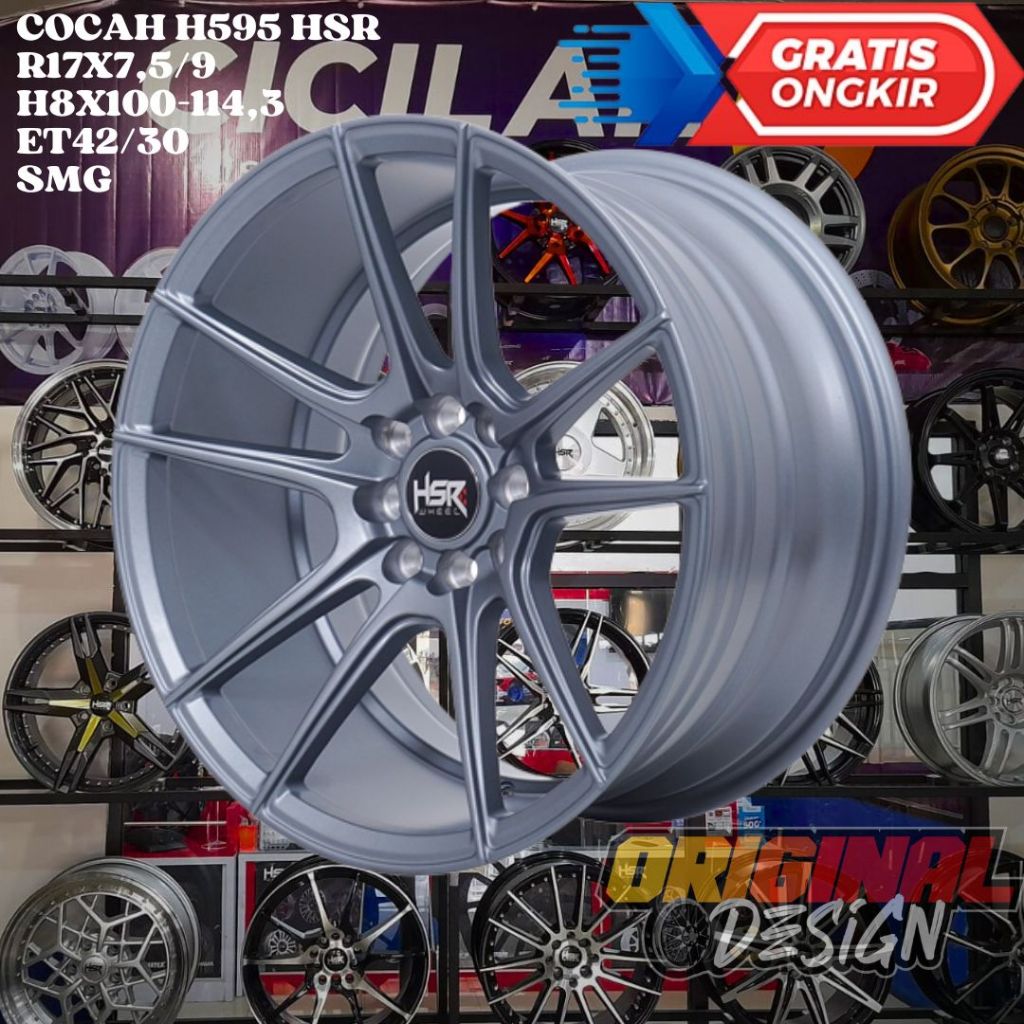Velg Mobil Mazda2 , Lantis , Vios , City , HSR COCAH Ring 17 R17 Grey
