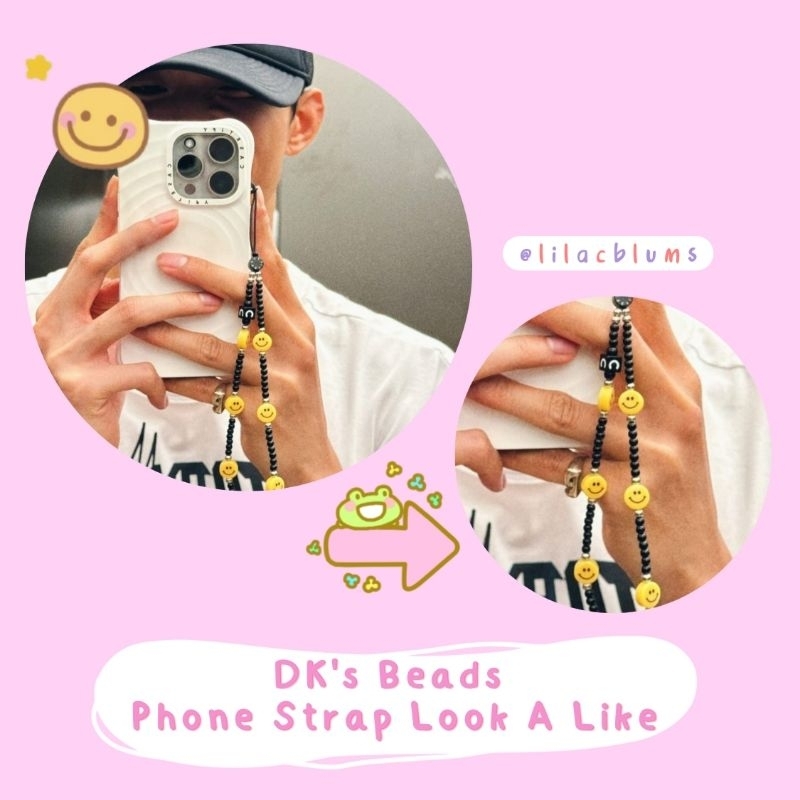 DK Seventeen Beads Phone Strap Lookalike | Custom Beads Phone Strap | Custom Phone Strap Kpop | Bead