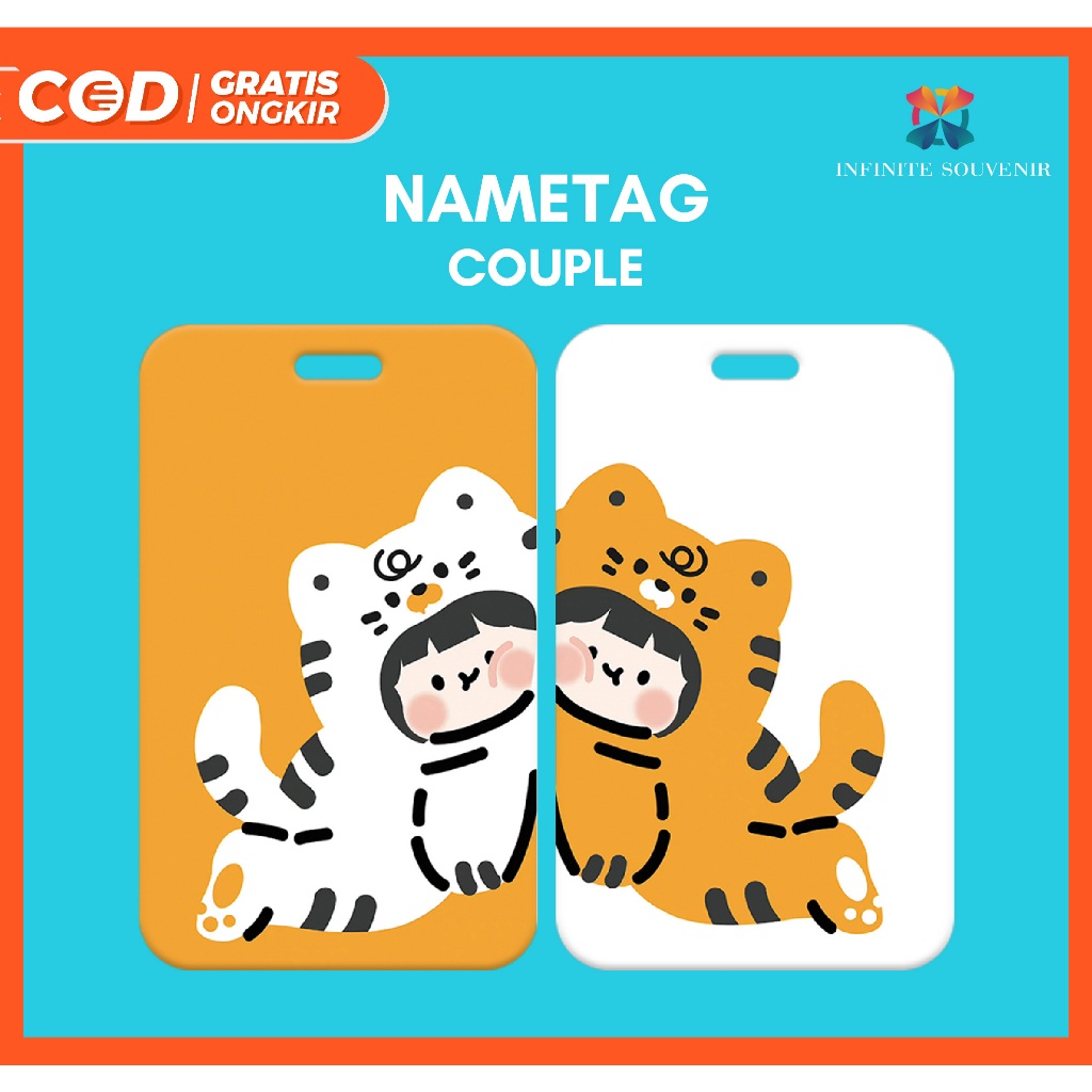 

(N009) Nametag Couple Tanpa Tali / Card Holder Pasangan / ID Card Couple / Tempat Kartu
