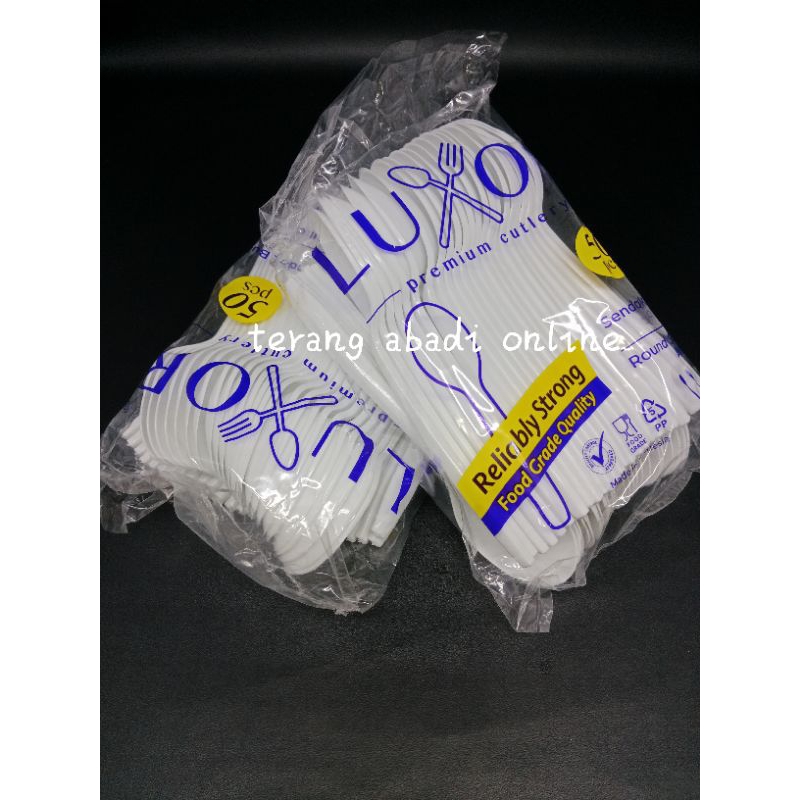 (50 pcs) Sendok Bulat Luxor/Sendok Makan/Sendok Bubur/Sendok Es Buah/Sendok Sup
