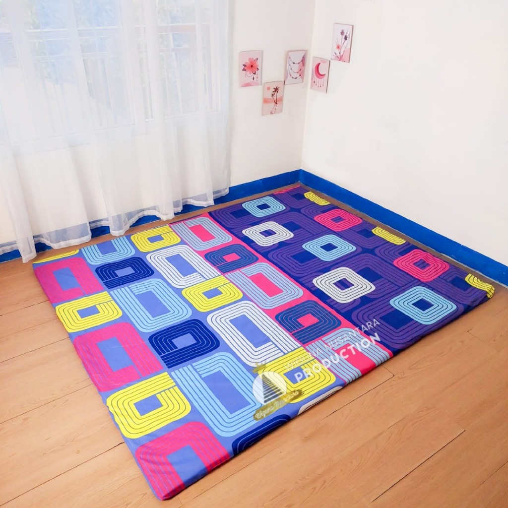 Kasur Busa Lantai Jumbo 180 x 180 x 3 CM Plus Sarung Bantal Muat 4 Orang Kasur Modern  Kasur Busa Li
