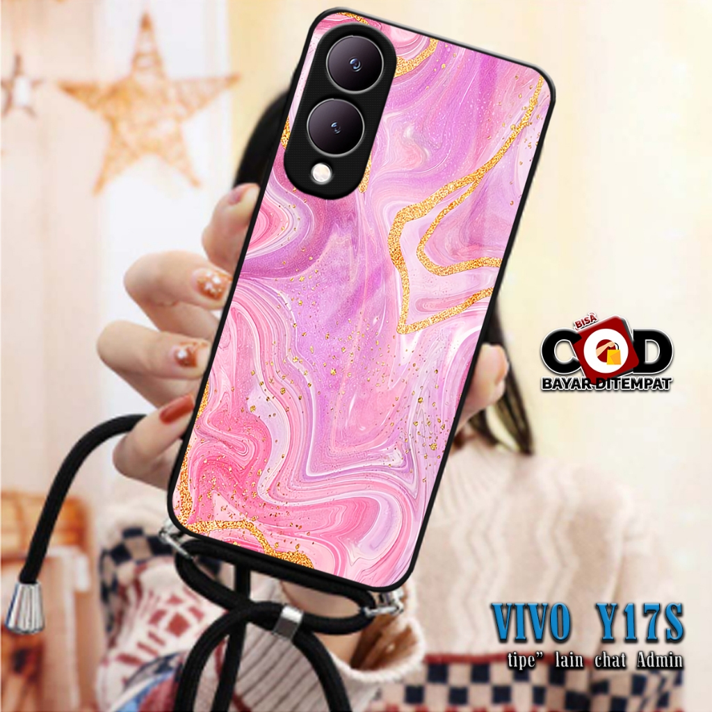 SOFTCASE KILAU 2D + Tali CASE | MC801 | SILIKON VIVO Y17S Y17 S SILIKON KACA CASE SILICON MAN AND GI