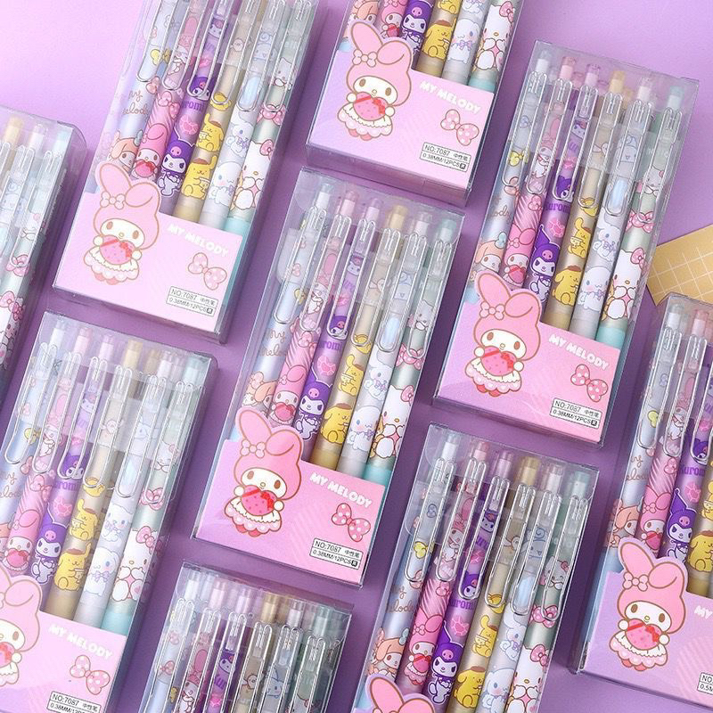 

(12pcs) Pulpen Gel Mechanic 0.5mm/Gel Ballpoint Sanrio • Cciyl.Wear •