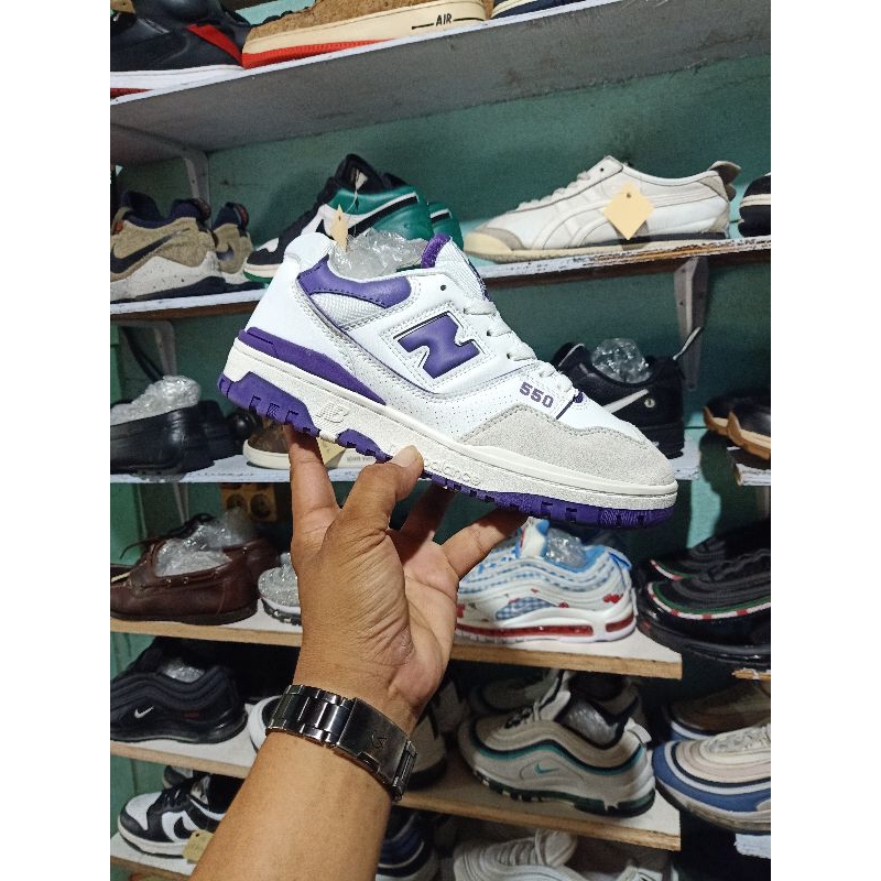 Sepatu New Balance 550 White Purple Size 42 ( Second )