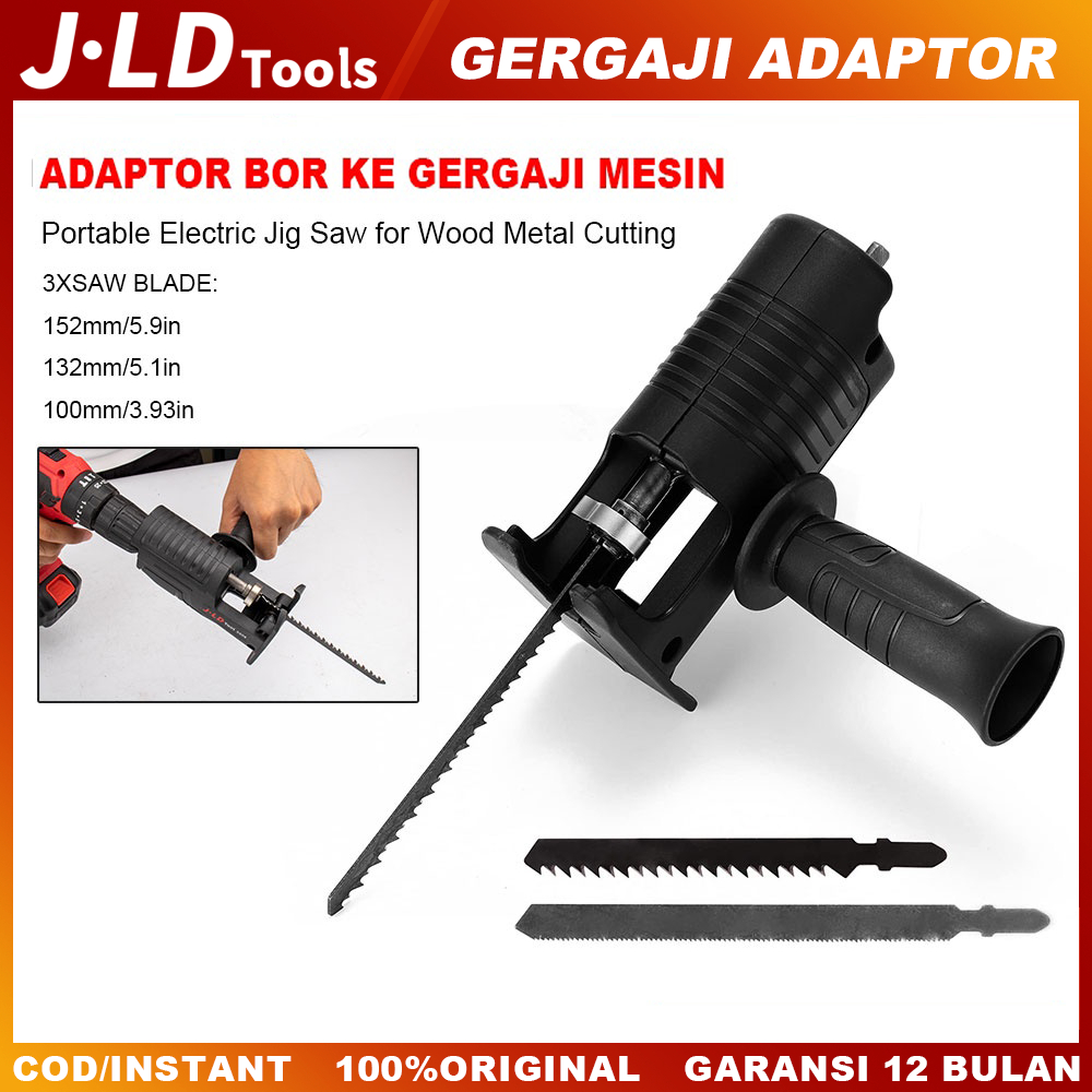 JLD Gergaji kayu Gergaji Adaptor Mesin bor/3 Saw reciprocating Jigsaw jig saw Mesin bor tangan Gerga