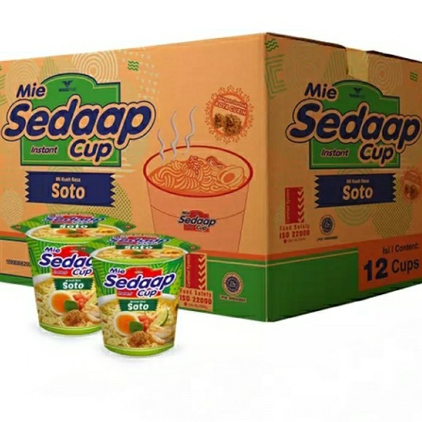 

Sedaap Cup Mie Instan Soto 12 pcs (1 Karton)