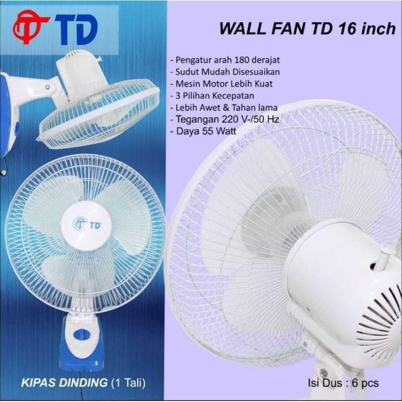 KIPAS ANGIN DINDING/KIPAS ANGIN TEMPEL / WALL FAN TD16 INC