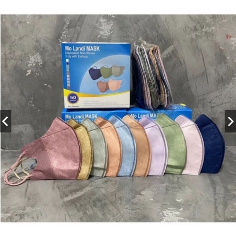 MASKER DUCKBILL WARNA WARNI MIX 1BOX ISI 50PC