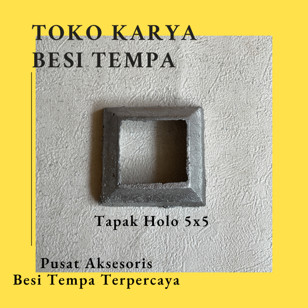 Tapak Holo Aluminium Polos 5x5 / Tapak Holo 4x4 / Tapak Holo 3x3 / Ornamen Besi Tapak Holo / Tapak R